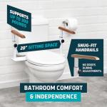 Lunderg Toilet Safety Rails - Sturdy Grab Bars