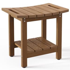 Oridom Waterproof Shower Bench with Storage Shelf