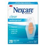 Nexcare Waterproof Bandages - 20 Pack Clear Adhesive