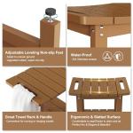 Oridom Waterproof Shower Bench with Storage Shelf