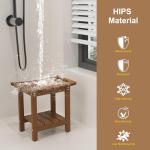 Oridom Waterproof Shower Bench with Storage Shelf