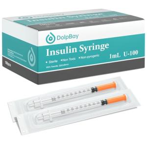 DolpBay 1cc Insulin Syringes, 30G, Box of 100