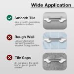 12-Inch Heavy Duty Shower Grab Bar with Suction Cups