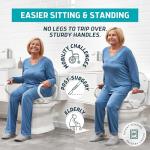Lunderg Raised Toilet Seat with Handles - 3 Inch Rise