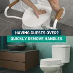 Lunderg Raised Toilet Seat with Handles - 3 Inch Rise