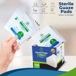100 Pack 4x4 Sterile Large Gauze Pads