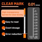0.5cc 30G Disposable Insulin Syringes, 100 Pack