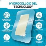 XL Waterproof Hydrocolloid Gel Bandages, 12 Count