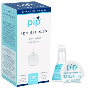 Pip Insulin Pen Needles 32G 4mm - 100 Pack