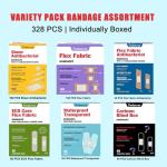 Dodanros Assorted Bandages - 328 Count Bulk Pack