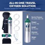 Medfex Travel Oxygen Tank Complete Set - 416L