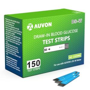 AUVON DS-W Blood Glucose Test Strips, 150 Count