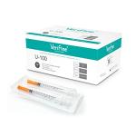 Verifine U-100 Insulin Syringes, 100 Count Pack