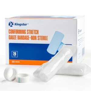 K Kingstar 24-Pack Stretch Gauze Bandages with Tape