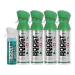 Boost Oxygen Canned 4 Portable 5 Liter Natural Oxygen Canister Bottle with 1 Natural Pocket Sized Pure Canned Oxygen Bottle Canister