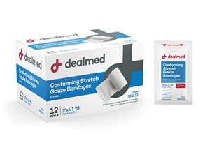 Dealmed 2" Sterile Stretch Gauze Bandages, Box of 12