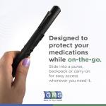 GMS Syringe Case - Holds New, Prefilled & Used Syringes with Needles - Small & Discreet - Ideal for Travel - Sharps Container - 2 Pack - Black