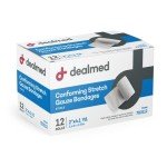 Dealmed 2" Sterile Stretch Gauze Bandages, Box of 12