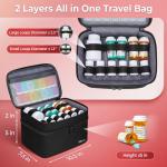 Mancro Dual Layer Medicine Organizer Bag - Black