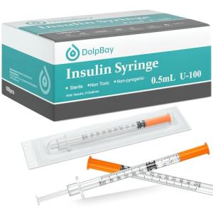 DolpBay Insulin Syringes 0.5cc 31G - 100 Pack