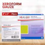 HEALQU Xeroform Petrolatum Dressing 2x2 - 25 Count