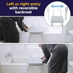 Gray Adjustable Plastic Tub Transfer Bench