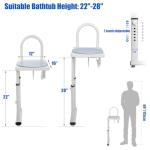 Adjustable Shower Transfer Chair with Handrail