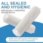 50 Individually Wrapped Breathable Gauze Rolls