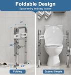 Adjustable Toilet Safety Rails for Seniors and Disabled