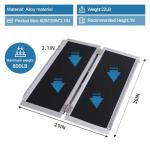 3FT Aluminum Folding Wheelchair Ramp - Non-Slip