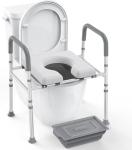 Toilet Seat Riser with Handles and Soft Cushion