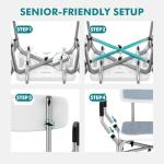 Adjustable Shower Chair for Seniors and Disabled