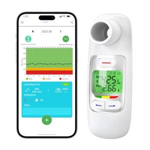 Digital Peak Flow Meter with Bluetooth for Asthma