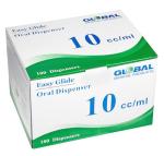 Easy Glide 10ml Oral Syringe with Caps, 100 Count