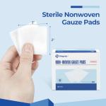 Kingstar Sterile Nonwoven Gauze Pads, 60 Pack