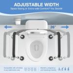 Adjustable Foldable Toilet Safety Rails with Padded Handles