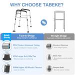 Adjustable Foldable Toilet Safety Rails with Padded Handles