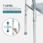 Eosprim Elongated Toilet Seat Riser with Handles