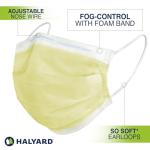 HALYARD Level 1 Yellow Disposable Masks, Box of 50