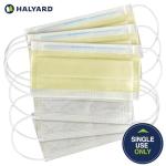 HALYARD Level 1 Yellow Disposable Masks, Box of 50