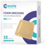 Conkote Silicone Foam Dressings, 4" x 4", Box of 10