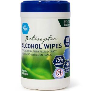 100-Pack XL Alcohol Disinfectant Wipes with Aloe Vera