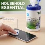 100-Pack XL Alcohol Disinfectant Wipes with Aloe Vera