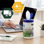 100-Pack XL Alcohol Disinfectant Wipes with Aloe Vera