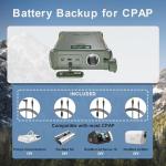 EASYLONGER CPAP Battery ES400 AIR, 148Wh CPAP Battery Backup Power Supply for ResMed S9, AirSense 10, AirCurve 10, AirSense 11, AirMini, Philips DreamStation, CPAP Battery for Camping Outdoor