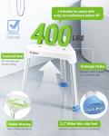 Adjustable Triangular Shower Chair for Elderly, 400 lbs