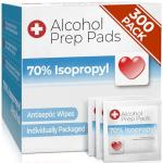 300 Pack Individually Wrapped Isopropyl Alcohol Wipes