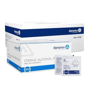Dynarex Sterile Medium Alcohol Prep Pads - 200/Box