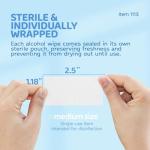 Dynarex Sterile Medium Alcohol Prep Pads - 200/Box