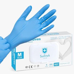 Medical Grade Disposable Nitrile Exam Gloves - Medium